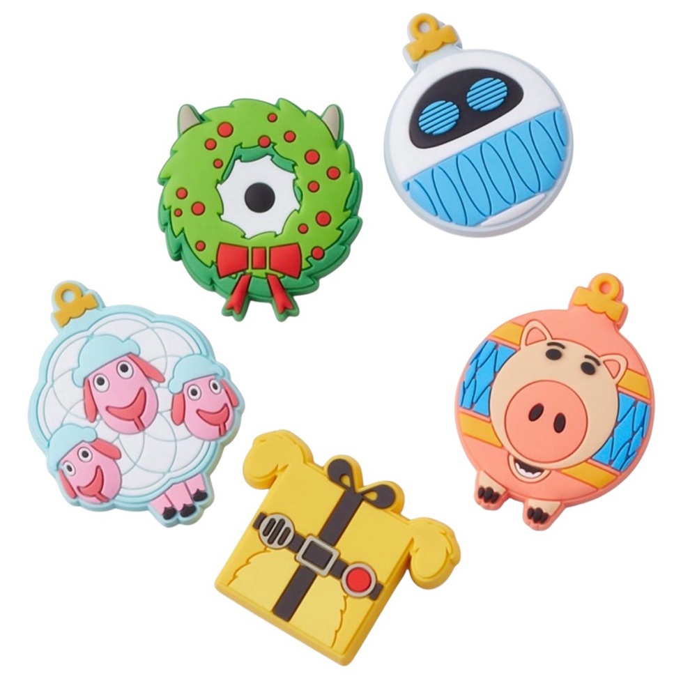 CROCS Jibbitz Pixar‎ Holiday Disney Holiday Shoe Charms Set  5 pack Christmas